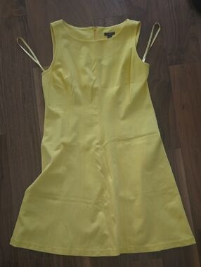 Ann Taylor Yellow Sleeveless Mini Dress